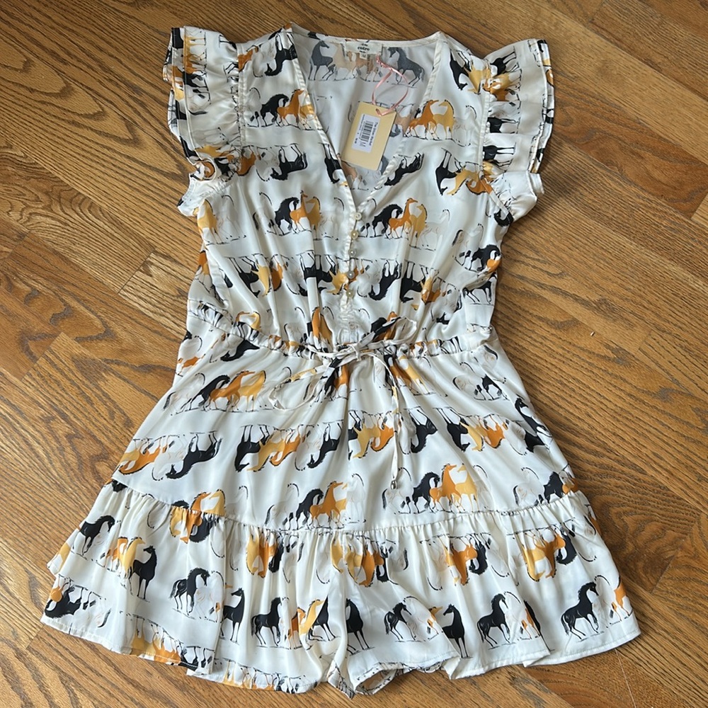 Entro Women's Mini Dress with Horse Print - Picture 5 of 10